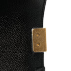 Caviar Quilted Mini Boy Flap Black