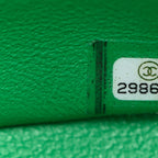 Lambskin Quilted Mini Square Flap Green