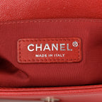 Caviar Quilted Small Boy Flap Red