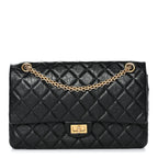 Aged Calfskin Quilted 2.55 Reissue 226 Flap Black