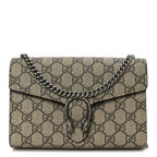 GG Supreme Monogram Mini Dionysus Chain Wallet Beige Taupe