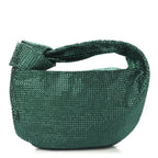 Crystal Embellished Satin Mini Hotfix Jodie Emerald