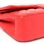 Lambskin Quilted Medium Double Flap Dark Pink