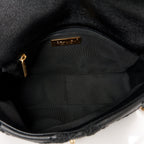 Calfskin Crochet Medium Chanel 19 Flap Black