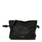 Calfskin Mini Flamenco Knot Clutch Black