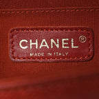 Caviar Quilted Medium Boy Flap Dark Red
