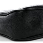 Pebbled Calfskin Small Soho Disco Bag Black