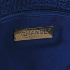 Tweed Quilted Large Chanel 19 Flap Blue