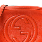 Pebbled Calfskin Small Soho Disco Bag Sun Orange
