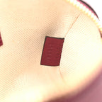 GG Supreme Monogram Textured Dollar Calfskin Web Super Mini Ophidia Top Handle Bowler Bag Rosso Ancora