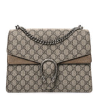 GG Supreme Monogram Medium Dionysus Shoulder Bag Taupe