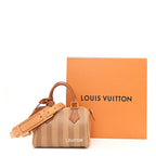 Calfskin Washed Stripes Speedy P9 Bandouliere 20 Camel