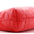 Shiny Calfskin Stitched Quilted Small Chanel 22 Red
