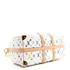 LV X TM Monogram Multicolor Keepall Bandouliere 45 White