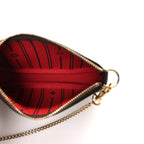 Damier Ebene Complice Trunks and Bags Mini Pochette Accessories Red