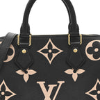 Empreinte Monogram Giant Speedy Bandouliere 25 Black Beige
