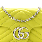 Lambskin Matelasse Mini GG Marmont Shoulder Bag Firefly