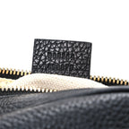 Pebbled Calfskin Small Soho Disco Bag Black