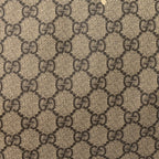 GG Supreme Monogram Textured Dollar Calfskin Web Medium Ophidia Carry-On Duffle Bag Beige Ebony New Acero